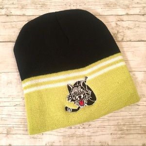 Chicago Wolves Hat Beanie - Black/Lime Green